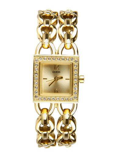 Guess Women Trapeze Gold Watch