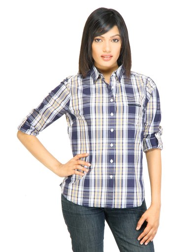 Arrow Woman Payton Navy Blue Shirt