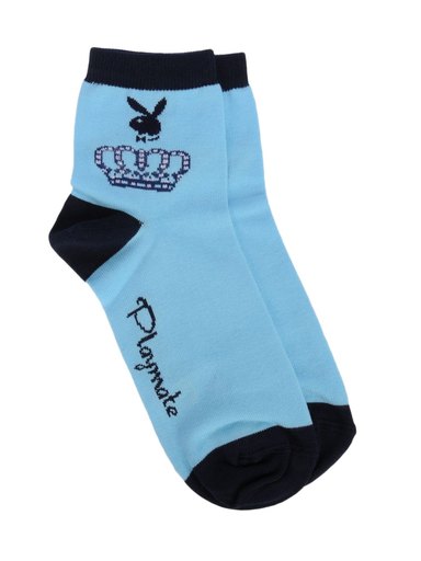 Playboy Women Playmate Blue Ankle Socks