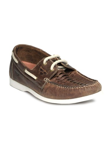 Red Tape Men Brown Leather Shoes