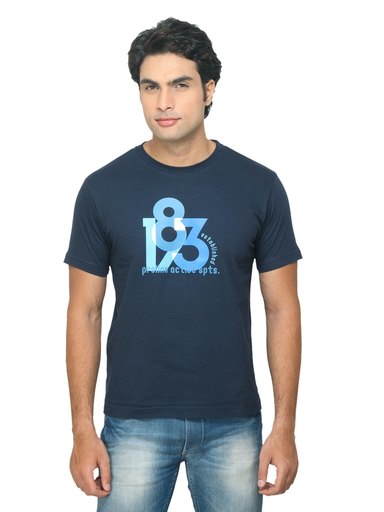 Proline Men Blue T-shirt with Printed Detail
