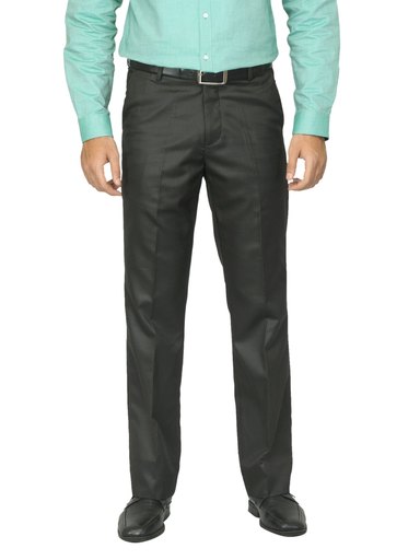 Mark Taylor Men Striped Black Trousers