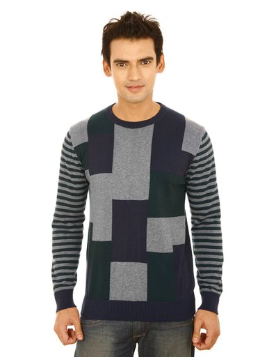 United Colors Of Benetton Men Heavy Winter Grey Sweaters