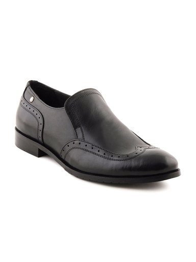 Enroute Men Leather Black Formal Shoes