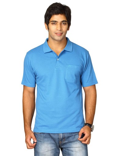 Proline Men Blue Polo T-shirt