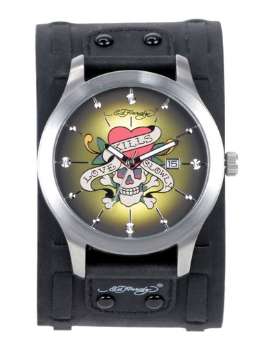 Ed Hardy Men Yellow & Black Dial Watch