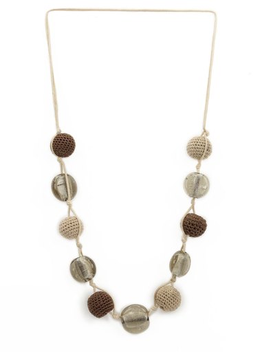 Adrika Brown & Beige Necklace