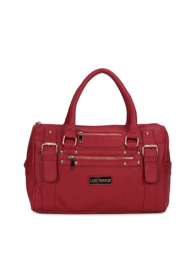 Lino Perros Women Leatherette Red Handbag