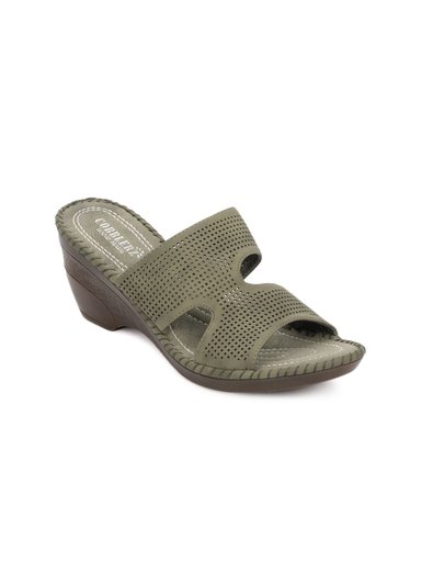 Cobblerz Women Olive Green Sandals