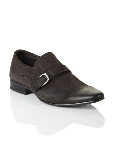 Cobblerz Men Brown Leather Semi-Formal Shoes