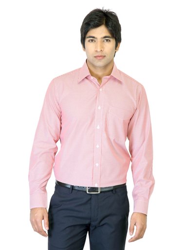 Mark Taylor Men Red Striped Shirt