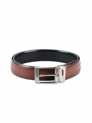 Bulchee Men Brown And Black Reversible Belt