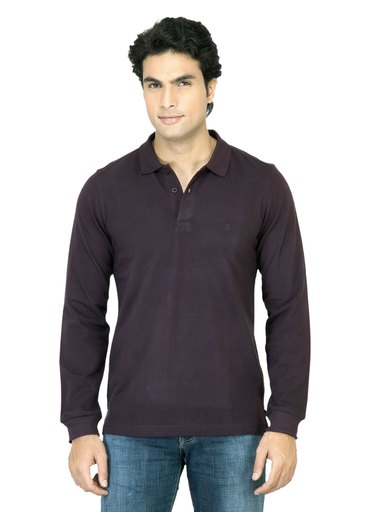 United Colors of Benetton Men Solid Purple TShirt