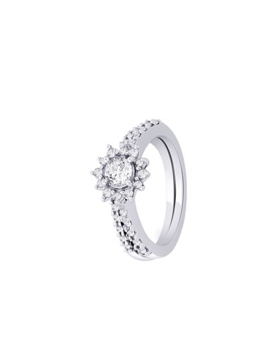 Lucera Women Setbof Two Silver Ring