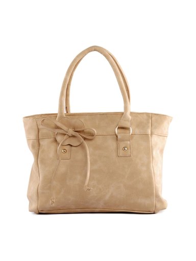 Lino Perros Women Leatherite Beige Handbag