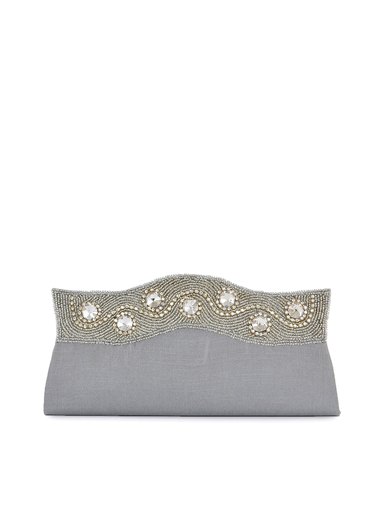 Spice Art Women Zircons Grey Clutch