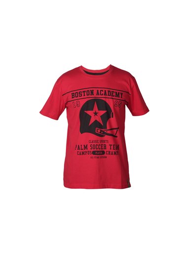 Gini and Jony Boys Printed Red T-shirt