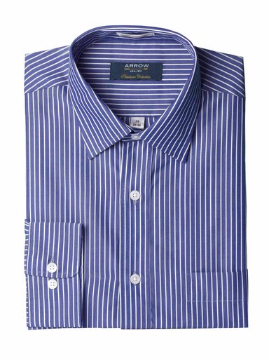 Arrow Men Stripes Blue Shirts