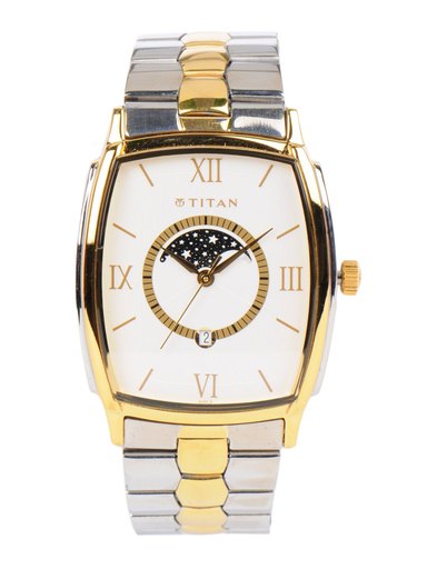 Titan Men White Dial Watch