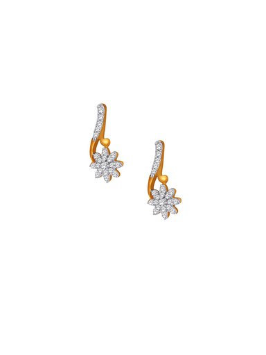 Lucera Women Silver Earrings With Gold Plating