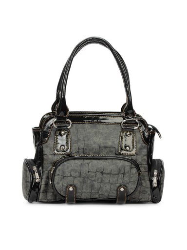 Spice Art Women Leatherette Grey Handbag