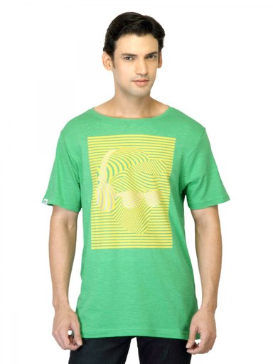 Puma Men Graphic Print Green T-shirt