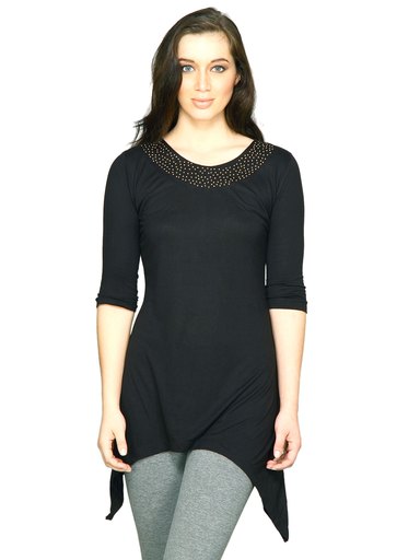 Scullers For Her Women Viscose Tunics Purple Tops