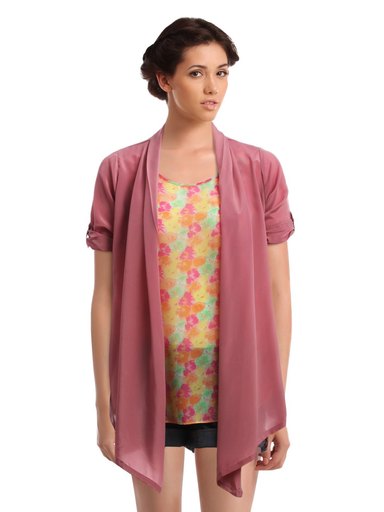Femella Women Pink Summer Cape Top