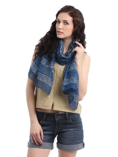 Fabindia Women Blue Stole
