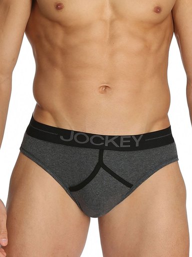 Jockey COMFPLUS Men Charcoal Grey Y Front Briefs 8004