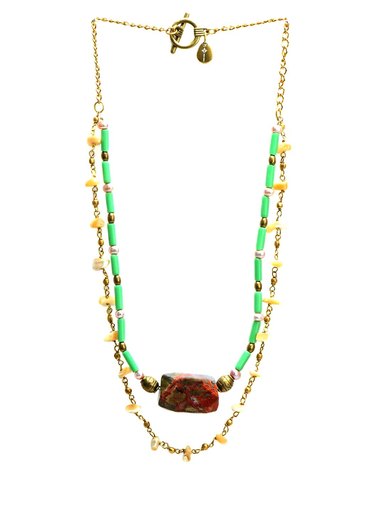 Ivory Tag Women Placid Pastel Green Necklace