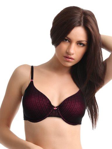 Amante Purple Printed Push-Up Bra BGSS01