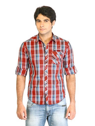 Locomotive Men Check Red Shirt