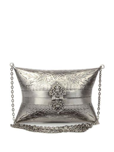 Yelloe Antique Metal Box Purse