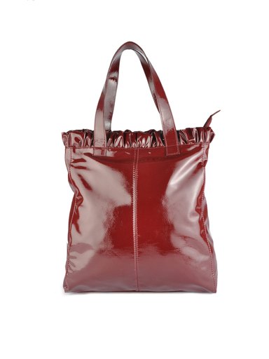 United Colors of Benetton Women Solid Maroon Handbags