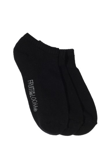 Fruit of the Loom Women Black Pack of Three Socks