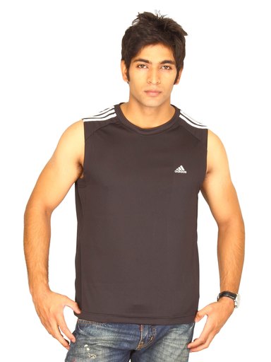 ADIDAS Men's Tank Black Sleeveless T-shirt