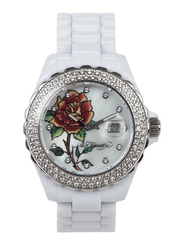 Ed Hardy Women White Watch