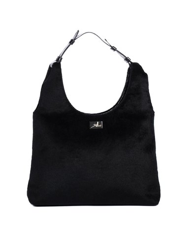 Yelloe Women Fur Black Handbag