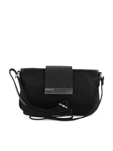 United Colors of Benetton Women Solid Black Handbags