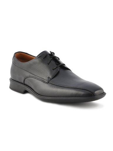 Clarks Men Goya Band Leather Black Formal Shoes
