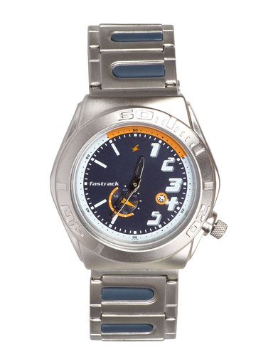 Fastrack Men Analog Steel Navy Blue Watch