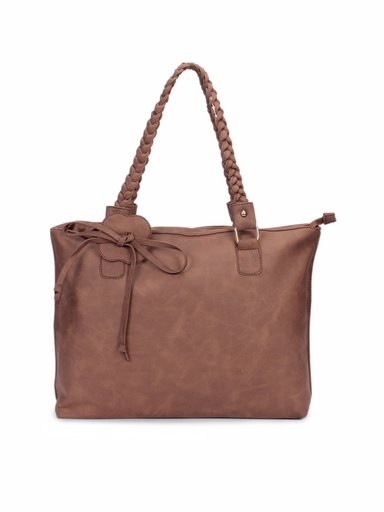 Lino Perros Women Leatherette Brown Handbag