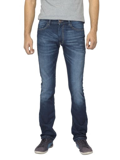 Locomotive Men Washed Blue Jeans