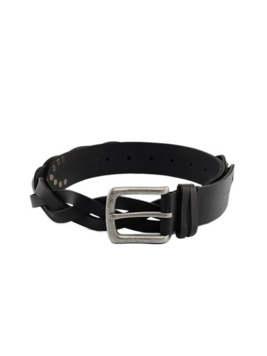 Fastrack Unisex Leather Black Belt