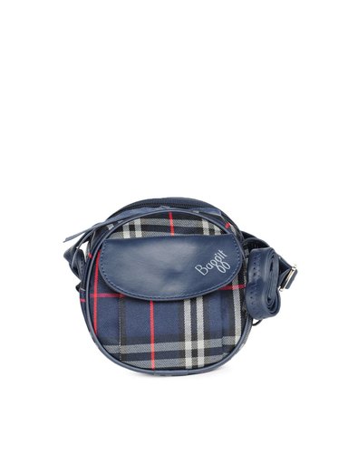 Baggit Women Pinto Checksy Blue Sling Bag