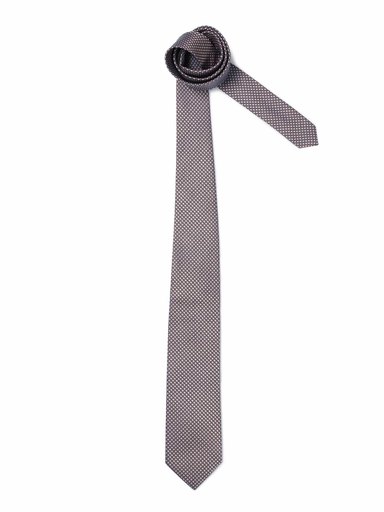 United Colors of Benetton Men Check Grey Tie