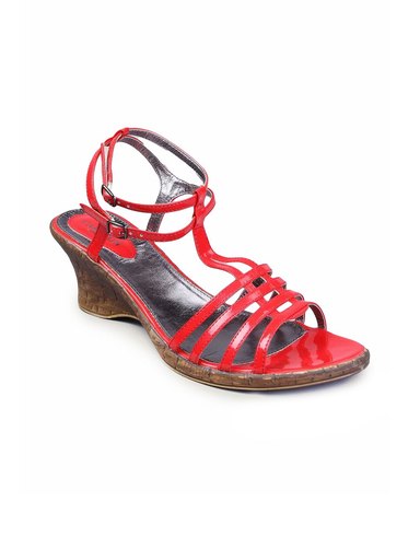 Carlton London Women Four Strapped Red Sandal