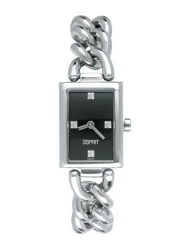 Esprit Women Rough Silver Black Steel Watch