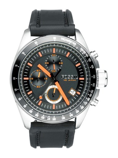 Fossil Men Black Dial Chronograph Watch CH2647